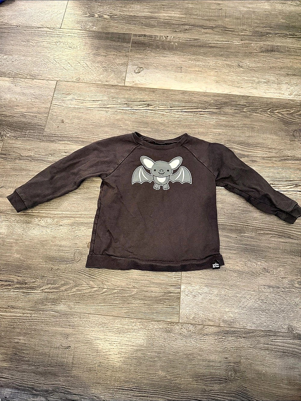 Whistle & Flute Kids Long Sleeve Bat Graphic Brown